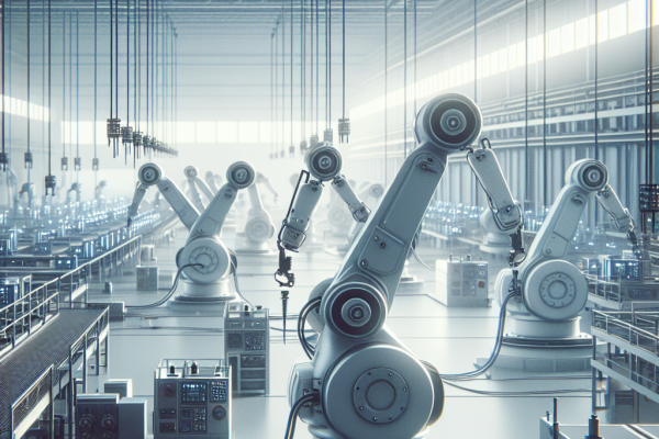 Industrial robots operating in a modern manufacturing environment