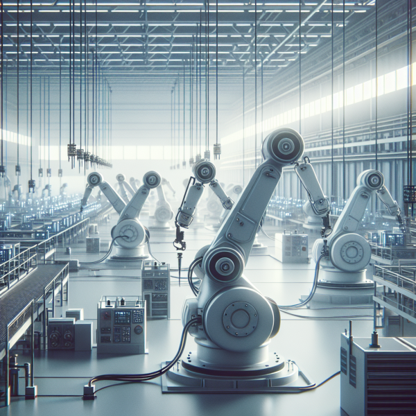 Industrial robots operating in a modern manufacturing environment